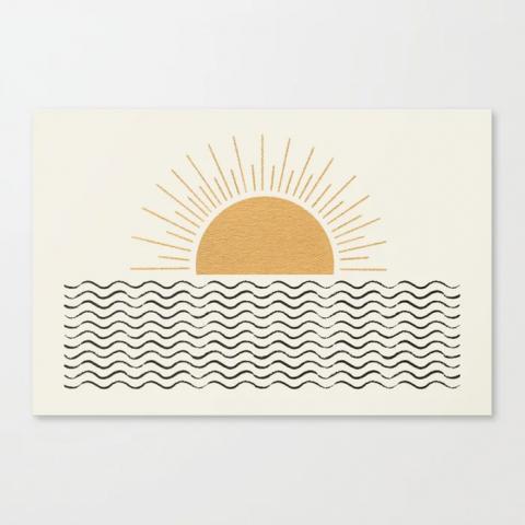 Sunrise Ocean Canvas Print